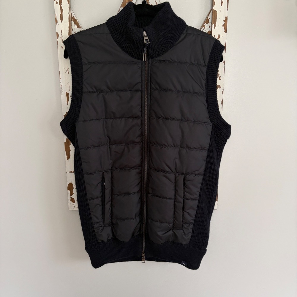 Brax Men's Wyatt Puffer Knit Vest Dark Navy Blue‎ Size Medium